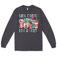 Smoke 50 coffee 50 anxiety coffee cups Long Sleeve Tee - Zillion Design Studio
