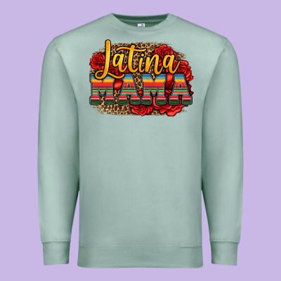 Latina Mama Premium Sweatshirt Designed By Jasminsmagicworld