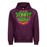 Mauve Wine spooky mama Urban Hoodie - BundleAndBundleShop
