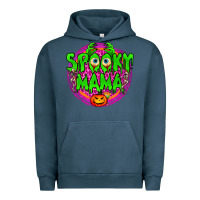Pigment Midnight Navy spooky mama Urban Hoodie - BundleAndBundleShop