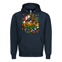 Navy texas christmas Zipper Hoodie - AdoDesignShop