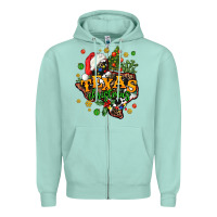 Seafoam texas christmas Zipper Hoodie - AdoDesignShop