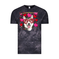 Cloud Black Valentine's day husky Vintage Tee - RanaPortraitStore