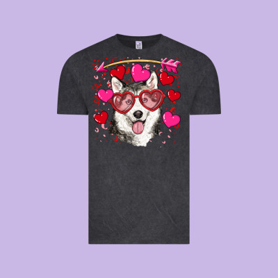 Vintage Tee Valentine's day husky