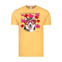 Vintage Mustard Valentine's day husky Vintage Tee - RanaPortraitStore