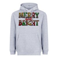 Heather Grey merry and bright Heavyweight Hoodie - AdoDesignShop