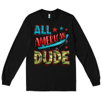 Black all american dude Long Sleeve Tee - Zillion Design Studio