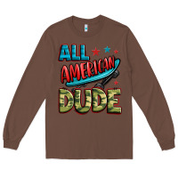 Chestnut all american dude Long Sleeve Tee - Zillion Design Studio