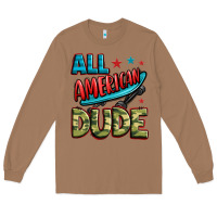 Toasted Coconut all american dude Long Sleeve Tee - Zillion Design Studio
