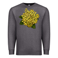Charcoal Heather Oregon Grape Flower Illustrations Premium Sweatshirt - LillyAllenDesigns