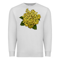Dove Grey Oregon Grape Flower Illustrations Premium Sweatshirt - LillyAllenDesigns