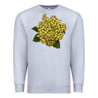 Heather Grey Oregon Grape Flower Illustrations Premium Sweatshirt - LillyAllenDesigns
