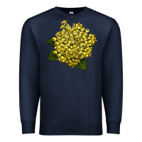 Navy Oregon Grape Flower Illustrations Premium Sweatshirt - LillyAllenDesigns
