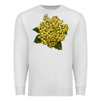 Oatmeal Heather Oregon Grape Flower Illustrations Premium Sweatshirt - LillyAllenDesigns
