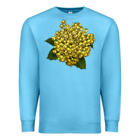 Ocean Blue Oregon Grape Flower Illustrations Premium Sweatshirt - LillyAllenDesigns