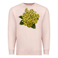 Pale Pink Oregon Grape Flower Illustrations Premium Sweatshirt - LillyAllenDesigns