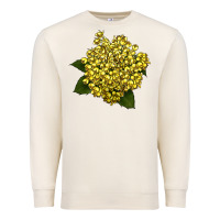 Sandshell Oregon Grape Flower Illustrations Premium Sweatshirt - LillyAllenDesigns