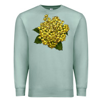 Seafoam Oregon Grape Flower Illustrations Premium Sweatshirt - LillyAllenDesigns