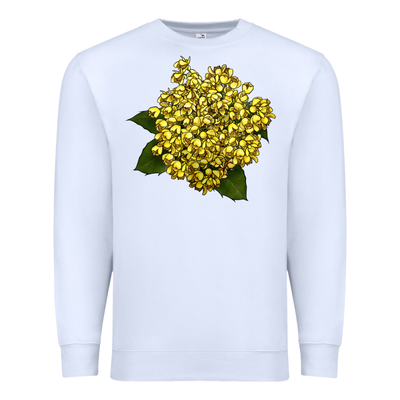 Oregon Grape Flower Illustrations Premium Sweatshirt by LillyAllenDesigns | Teevron