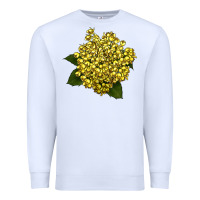 White Oregon Grape Flower Illustrations Premium Sweatshirt - LillyAllenDesigns