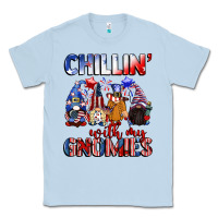 Dusty Blue Chillin' with my gnomies 4th of July Classic Tee - CowGirlArtShop
