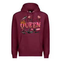 Burgundy crafting queen Premium Hoodie - NancyCooperArtShop