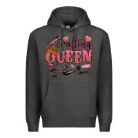 Charcoal Heather crafting queen Premium Hoodie - NancyCooperArtShop
