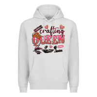Dove Grey crafting queen Premium Hoodie - NancyCooperArtShop