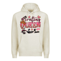 Oatmeal Heather crafting queen Premium Hoodie - NancyCooperArtShop