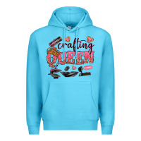 Ocean Blue crafting queen Premium Hoodie - NancyCooperArtShop