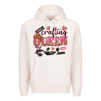 Pale Pink crafting queen Premium Hoodie - NancyCooperArtShop