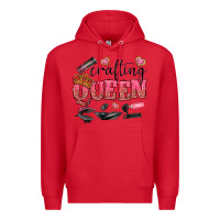 Red crafting queen Premium Hoodie - NancyCooperArtShop