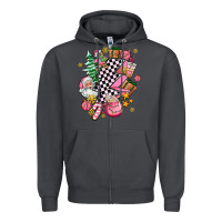 Smoke pink christmas lightning bolt Zipper Hoodie - AdoDesignShop