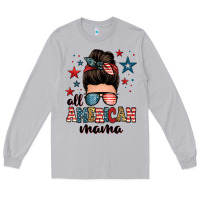 Moon Dust all american mama messy bun Long Sleeve Tee - Zillion Design Studio