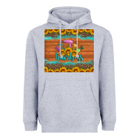 Heather Grey hairboss 200z skinny sunflowers leopard hairdresser Heavyweight Hoodie - Artiststas