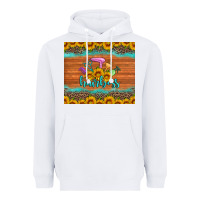 Hairboss 200z Skinny Sunflowers Leopard Hairdresser Heavyweight Hoodie | Teevron
