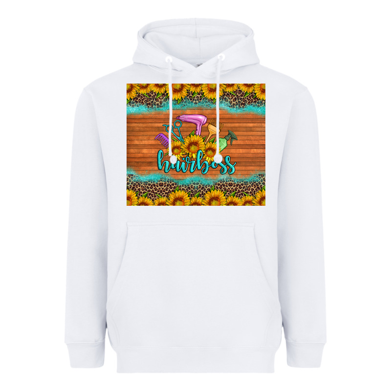 Hairboss 200z Skinny Sunflowers Leopard Hairdresser Heavyweight Hoodie by Artiststas | Teevron