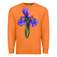 Carrot Iris Flower Illustrations Premium Sweatshirt - LillyAllenDesigns
