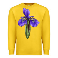 Lemon Iris Flower Illustrations Premium Sweatshirt - LillyAllenDesigns