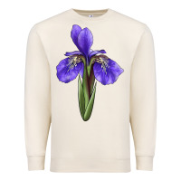 Sandshell Iris Flower Illustrations Premium Sweatshirt - LillyAllenDesigns