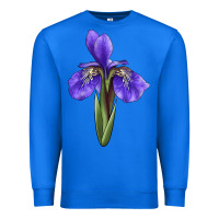 True Royal Iris Flower Illustrations Premium Sweatshirt - LillyAllenDesigns