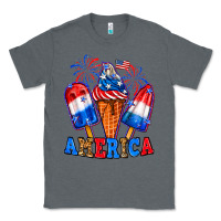Charcoal Heather 4th of July America ice creams Classic Tee - Neo Western