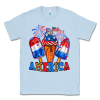 Dusty Blue 4th of July America ice creams Classic Tee - Neo Western