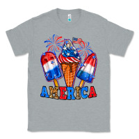 Heather Grey 4th of July America ice creams Classic Tee - Neo Western