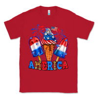 Red 4th of July America ice creams Classic Tee - Neo Western