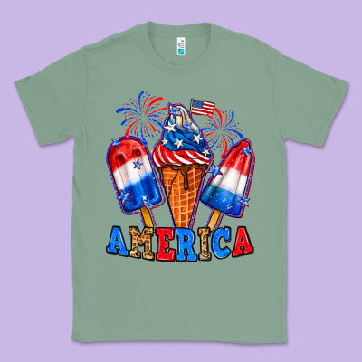 4th Of July America Ice Creams Classic Tee Designed By Neo Western