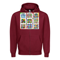 Burgundy autism Zipper Hoodie - JahusDesignShop