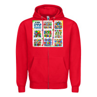 Red autism Zipper Hoodie - JahusDesignShop