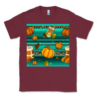Burgundy autumn seamless pattern Classic Tee - BundleAndBundleShop