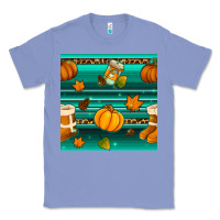 Colony Blue autumn seamless pattern Classic Tee - BundleAndBundleShop